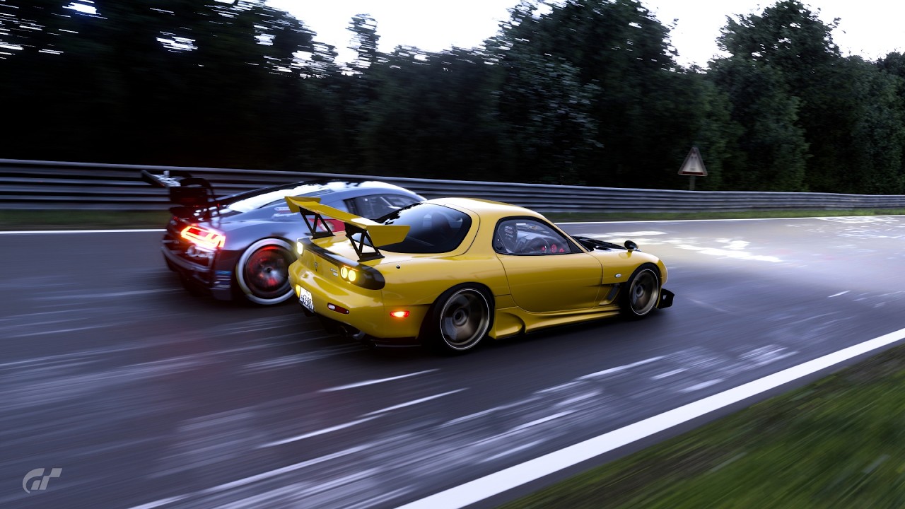[GT7]   RE Amemiya FD3S RX-7 VS  AUDI R8 LMS Evo '19  / Nürburgring  (v1.67)
