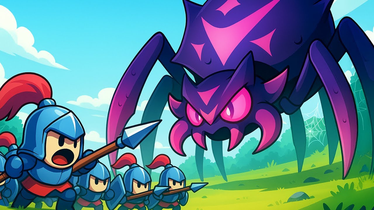 Using ENDLESS KNIGHTS vs a Demonic SPIDER BOSS in Knightica