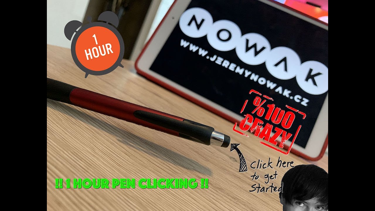 Challenge - Clicking pen for 1 hour - cvak&aacute;n&iacute; propiskou