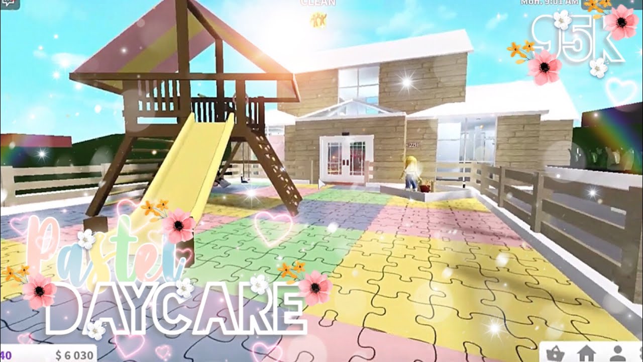 Pastel Daycare, 95k | Bloxburg, Roblox