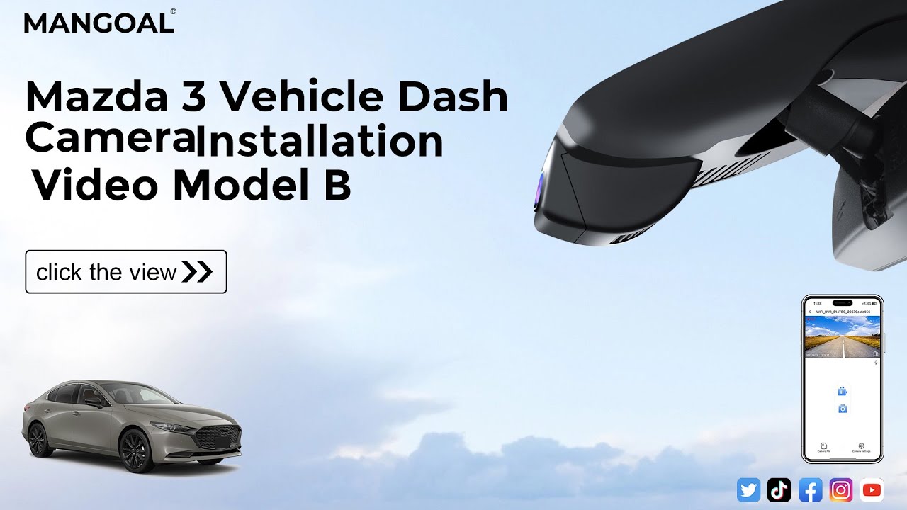 Mazda 3 2024 2025 2026  Model-B Mangoal Dash Camera 041G Installation