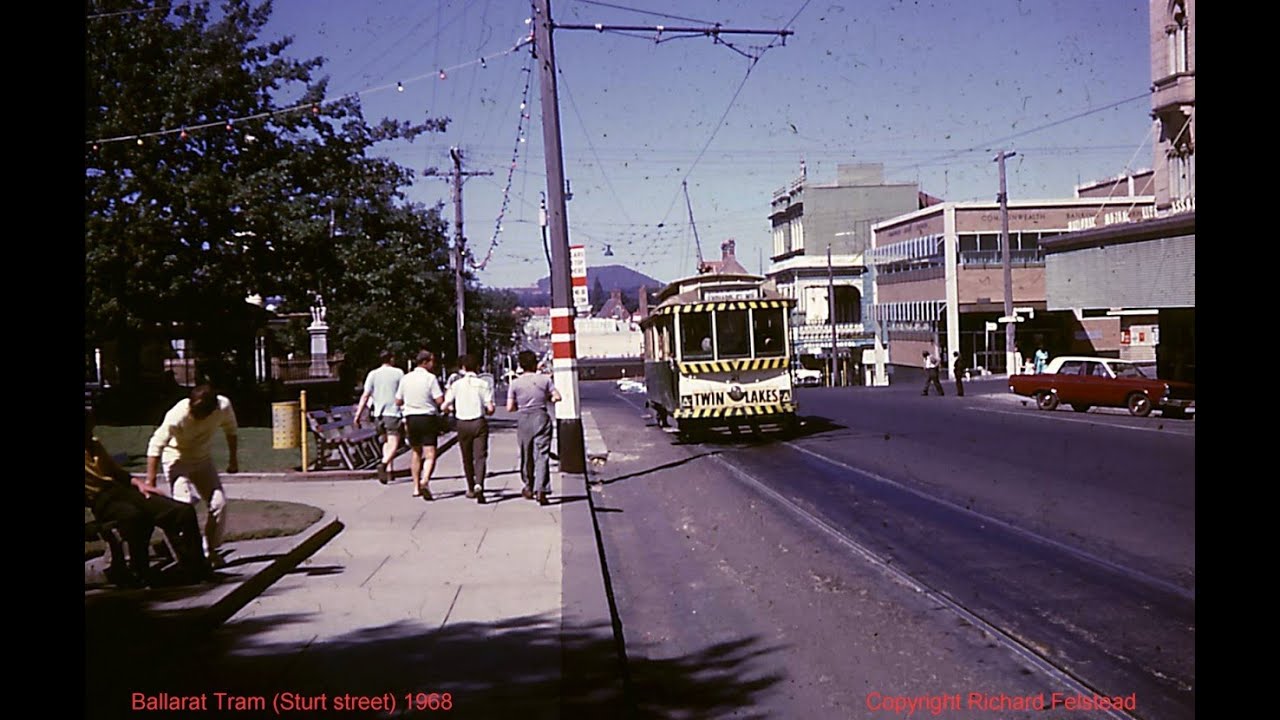 Ballarat ,Victoria, Australia Approximate Tram  Locations 1968.