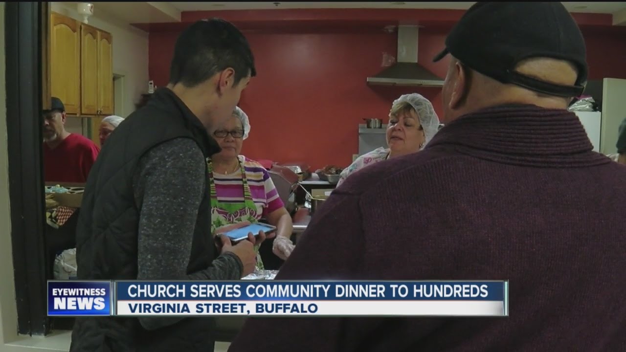 Church serves community dinner to hundreds