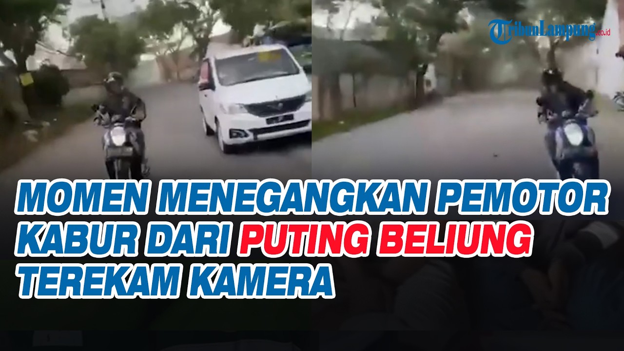 Momen Menegangkan Pemotor Kabur dari Puting Beliung di Bandung Barat Terekam Kamera