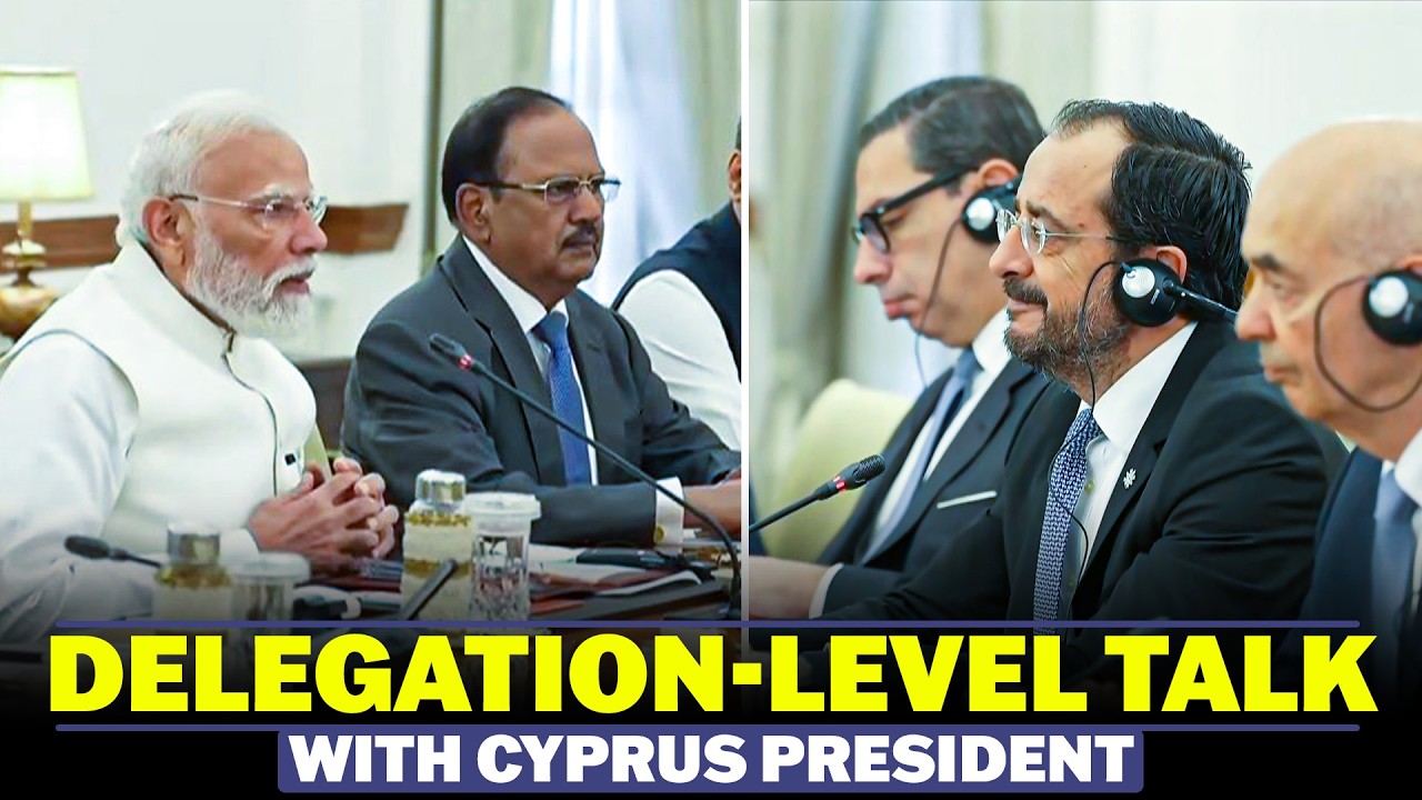 WATCH: PM Modi holds delegation-level talks with Cyprus President Nikos Christodoulides |Delhi