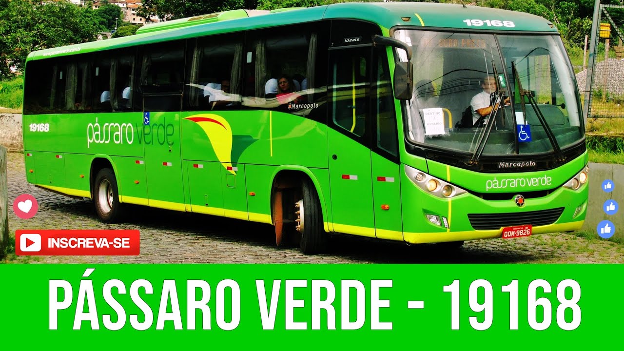 (A bordo) PÁSSARO VERDE - 19168 saindo da rodoviária de Ouro Preto MG | MBB OF-1721L