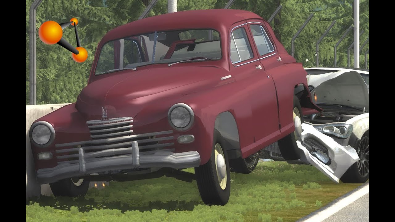 BeamNG.Drive Mod : GAZ M20 Classic car (Crash test)