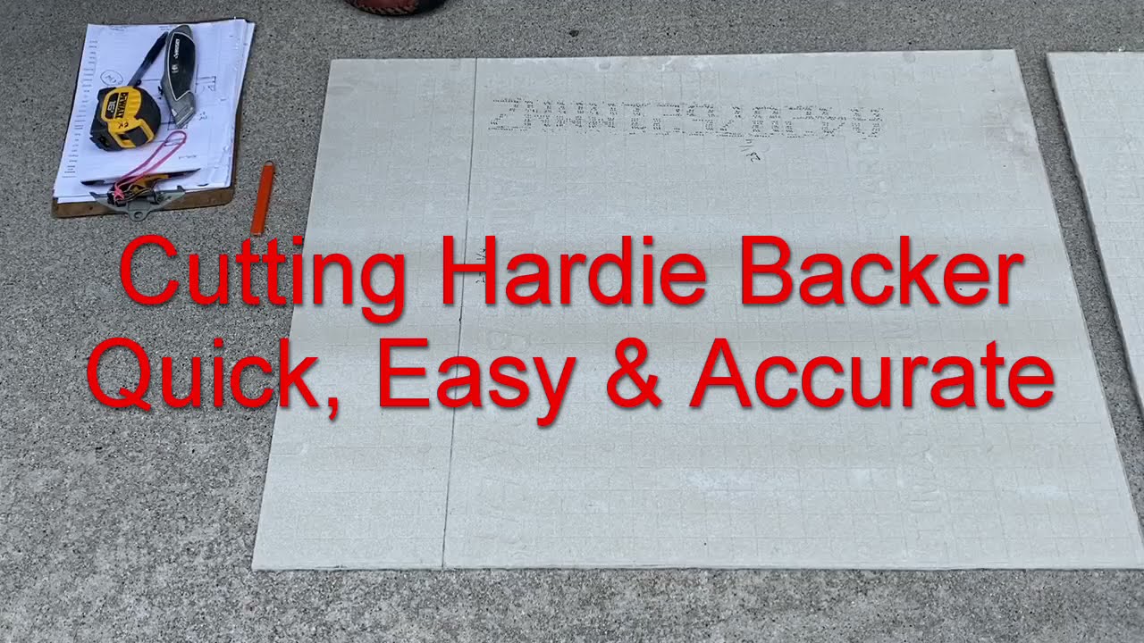 Cutting Hardie Backer Made Easy. No Power Tools Needed. No DUST.