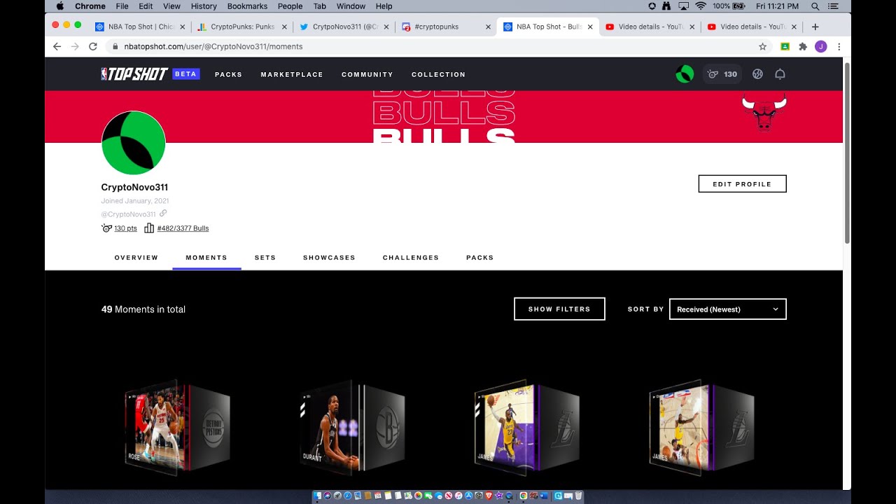 NBA TOP SHOT 41 NFT Stories Buys Zion Tracking Garyvee CryptoPunks FCF football NFTX CryptoNovo311