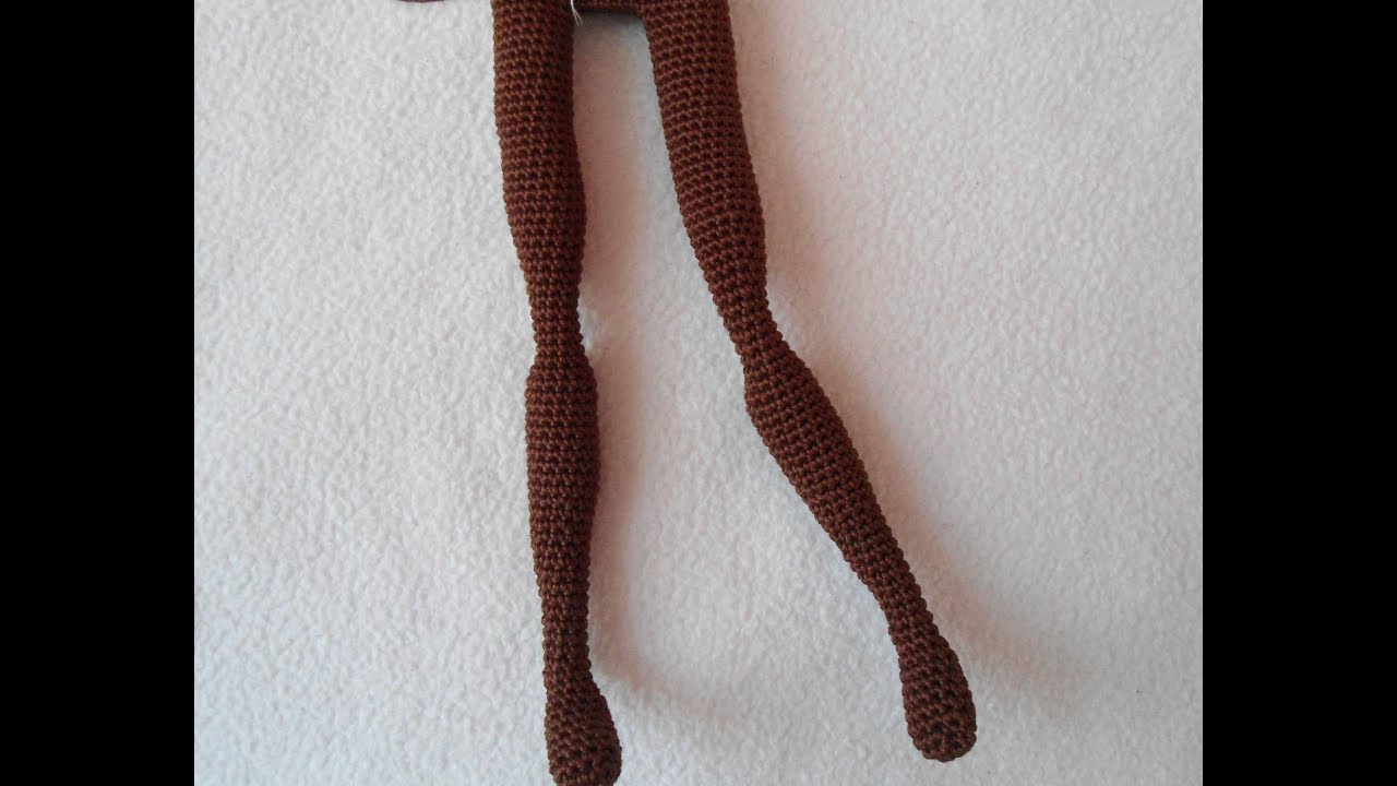 How to crochet slim doll leg  / pretty doll crochet / doll body