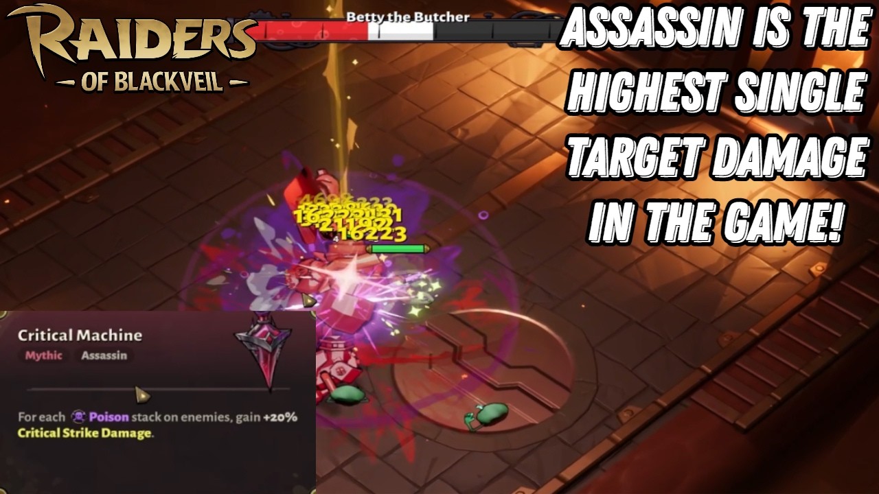 ASSASSIN IS THE HIGHEST SINGLE TARGET DAMGE! DESTROY BOSS! INSANE MYTHIC PERK! Raiders of Blackveil