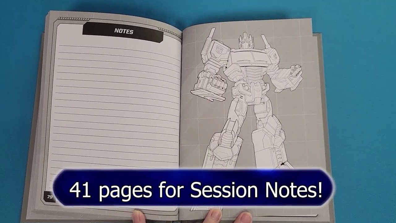 Transformers Roleplaying Game Character Journal: Look Inside