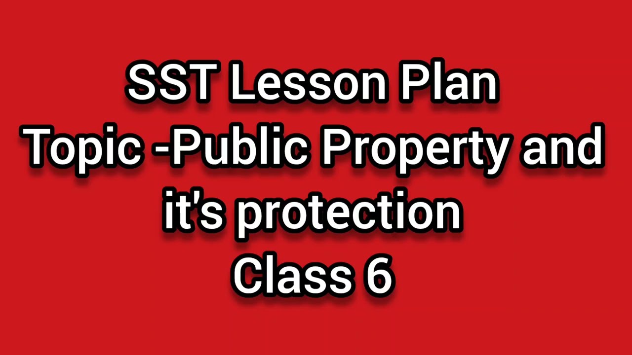 Lesson Plan of SST in English|Public Property and it's Protection|Shyna Goyal #sstlessonplan 