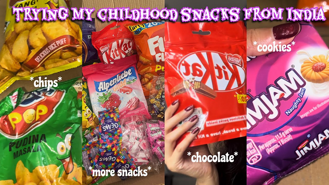 fall szn: trying my childhood snacks from India 🥹💓🍂
