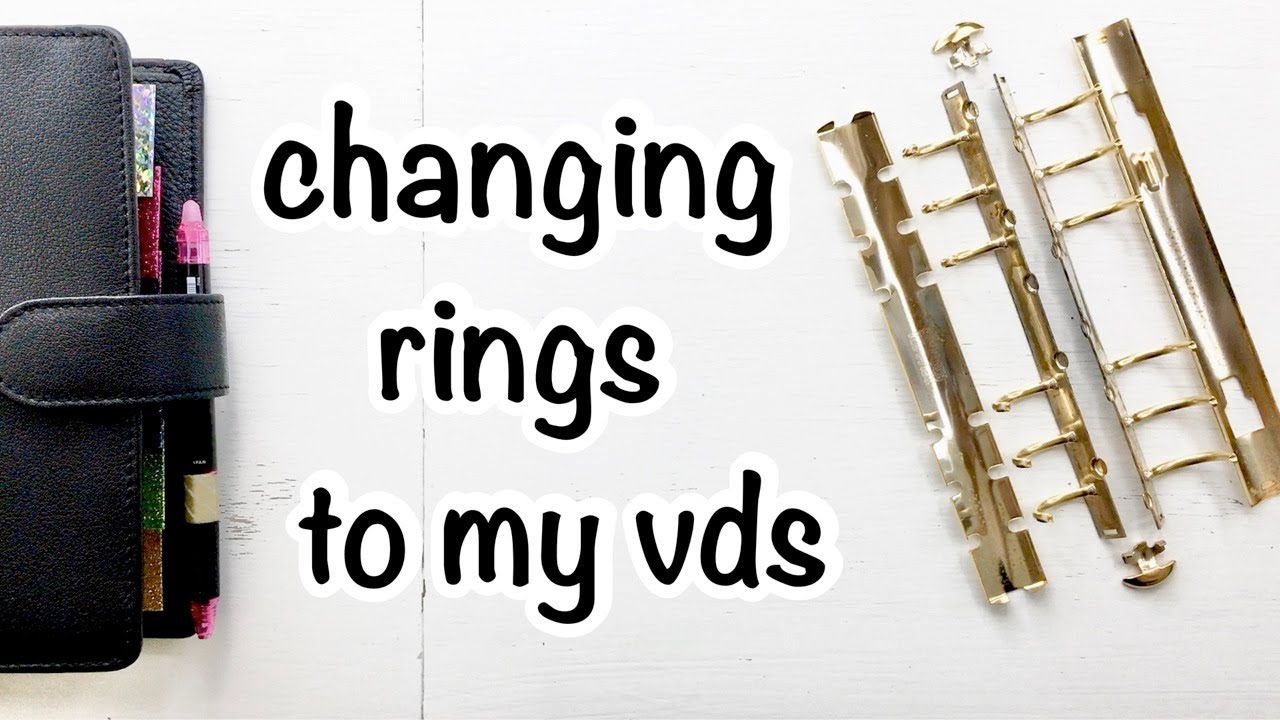 changing Krause rings to my Van Der Spek (VDS) Touch Me planner