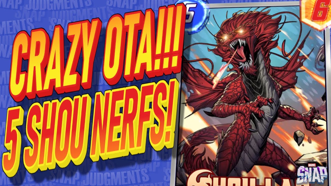 FIVE Shou Lao Nerfs! HUGE OTA! NEW DECKS! Marvel Snap