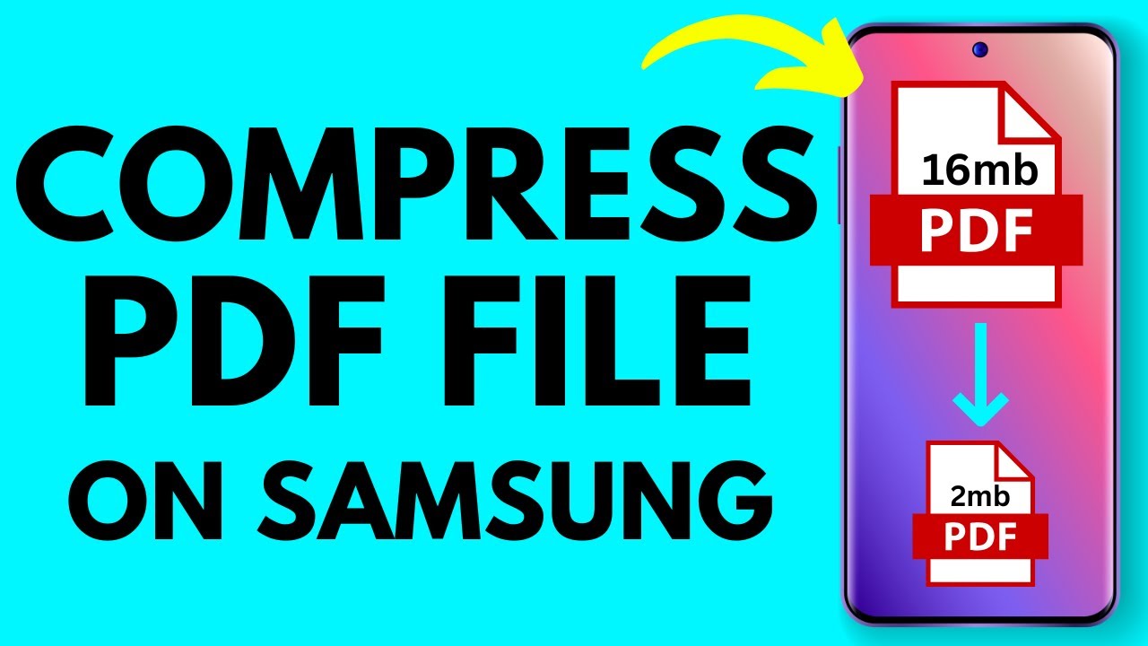 How to Compress PDF Files on Samsung Phone - FREE