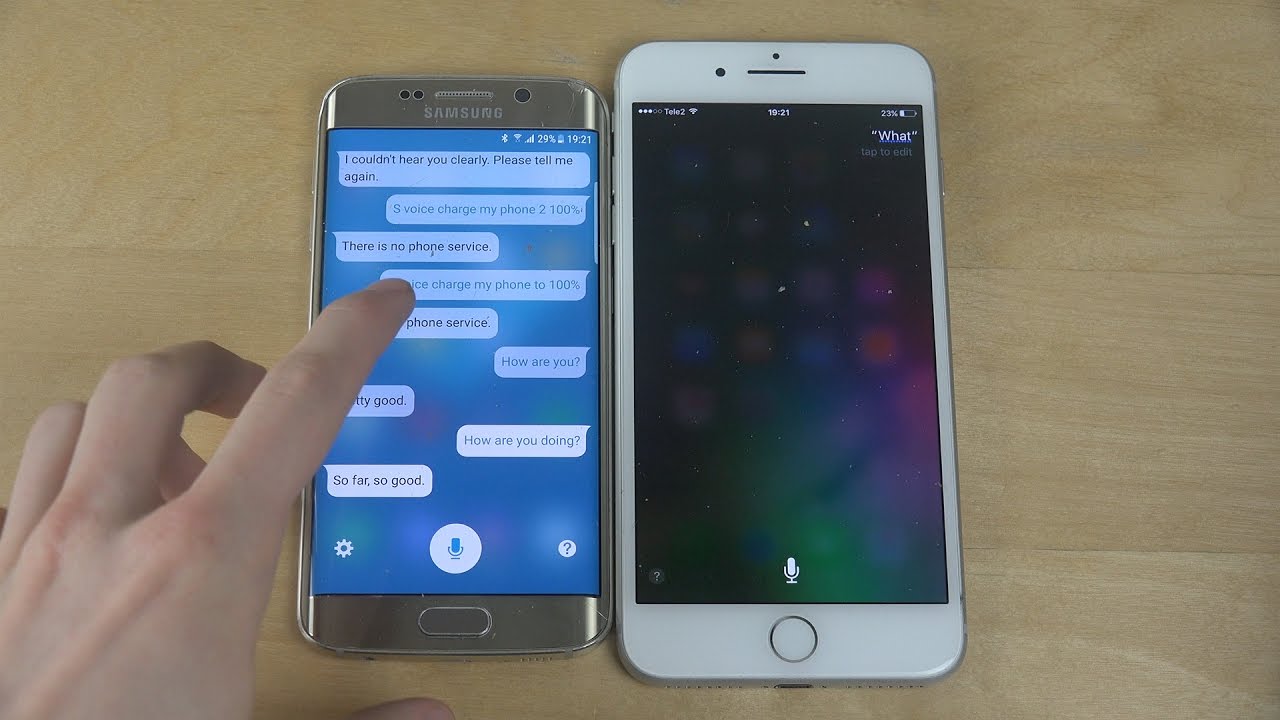 Samsung Galaxy S6 Edge Android 7.0 Nougat S-Voice vs. Apple iPhone 7 Plus Siri - Which Is Best?