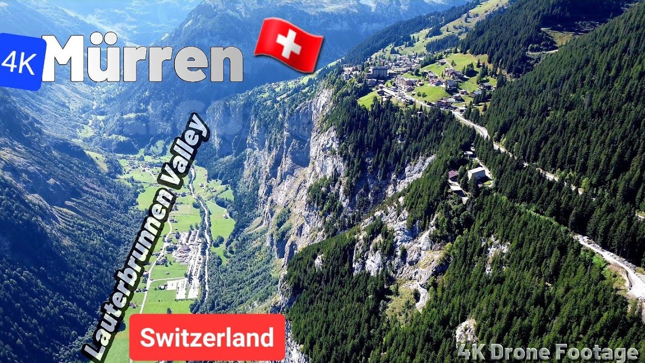Mürren 4K Drone Footage-Switzerland