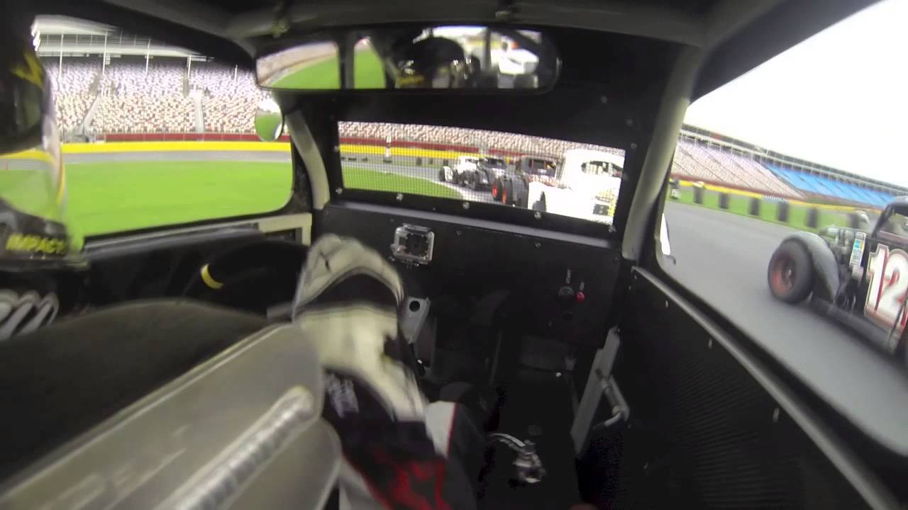 US Legends Cars Jack In The Box Summer Shootout! 2013 Round 1 Qualifying onboard with Joey Azzata