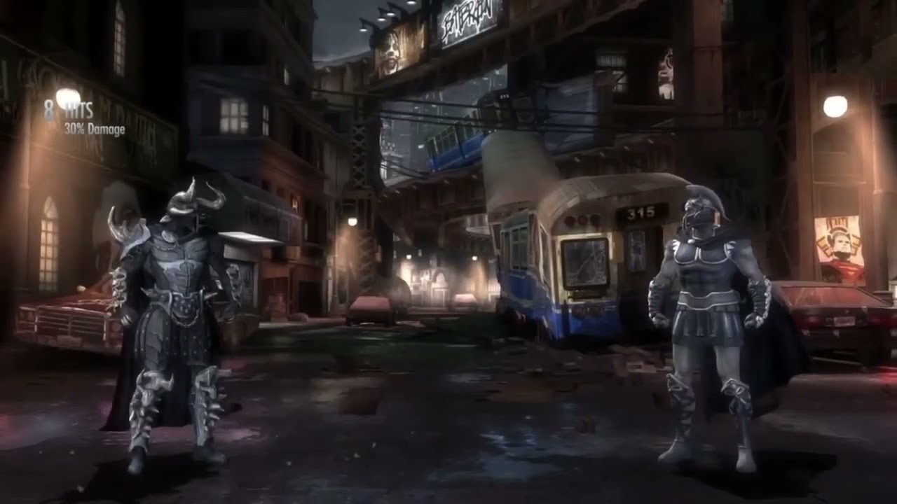 Injustice Gods Among Us Gotham City Stage Transition All Characters (Reverse)