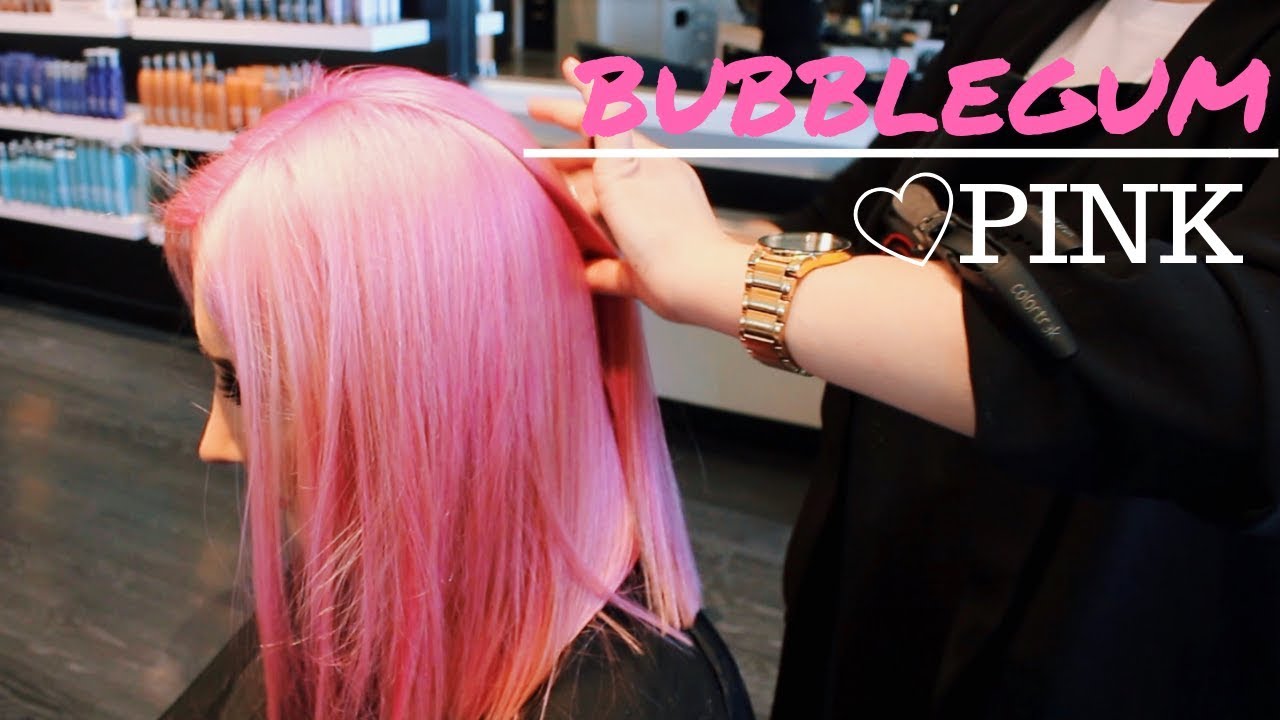 BUBBLEGUM PINK HAIR TRANSFORMATION VLOG | Trios Salon ♡