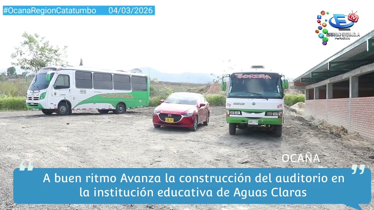 #Ocaña A buen ritmo Avanza construcción del auditorio en la institución educativa de Aguas Claras
