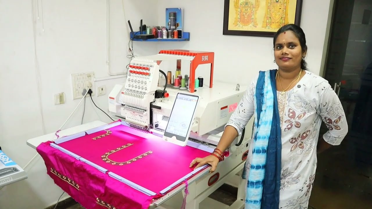 எம்பிராய்டரி மெஷின் மூலம் சம்பாதிக்கலாம் 😍| Advanced Embroidery Machine in Tamil 