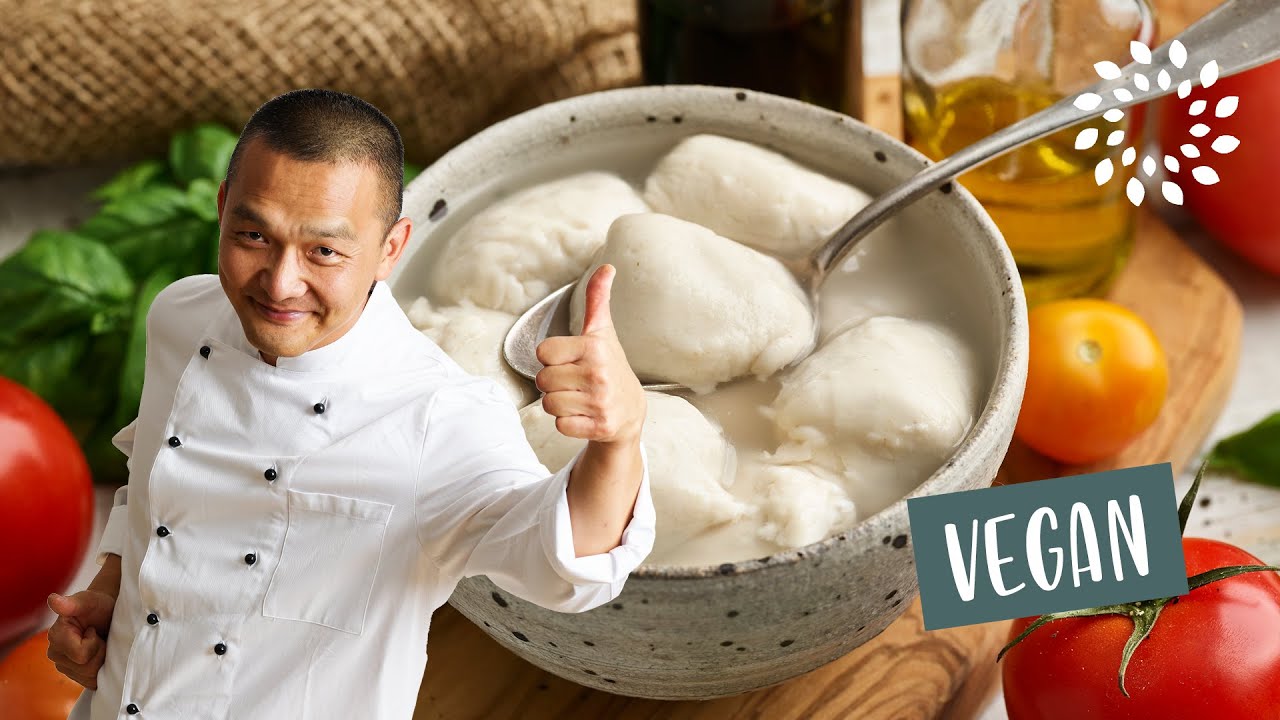 Achtung! Dieses Rezept müssen alle Veganer kennen! – Vegane Mozzarella (mit nur 5 Zutaten) 😍