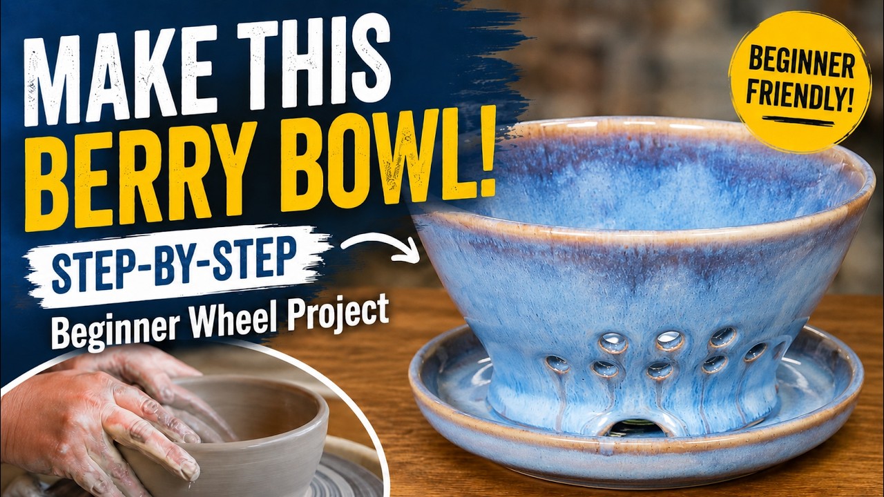 Making a Berry Bowl  Beginner Pottery Wheel Projects # 20
