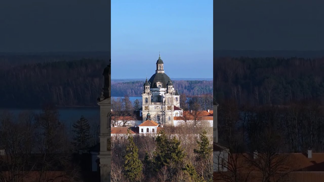 Breathtaking Views in Kaunas, Lithuania 🏰 #drone #aerial #Kaunas #cinematic #landscape #shorts