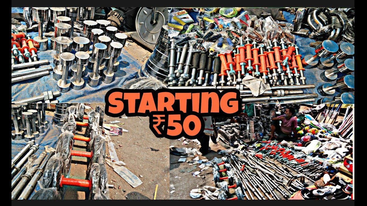 Gym eqiupments at cheap rates.. ||meena bazar||old Delhi [2018]