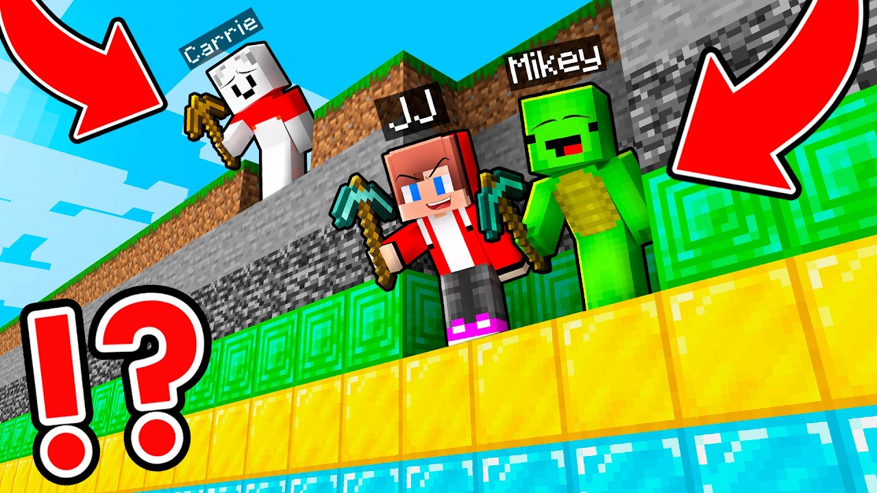 Джей-Джей и Майки против Кэрри: Битва МОЩНОЙ КИРКИ — Мейзен в Minecraft! (Мейзен)