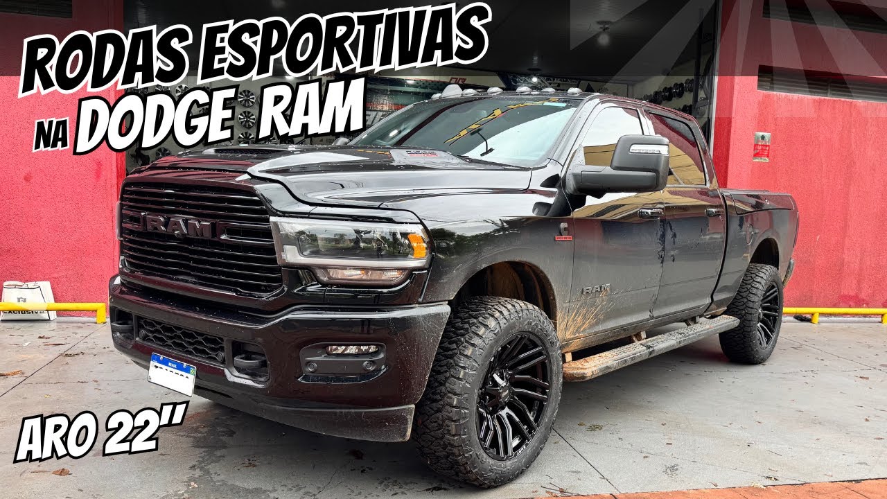 Montamos Rodas Esportivas Aro 22 na Dodge Ram 2500 com Pneus Brutos! Maxxis...