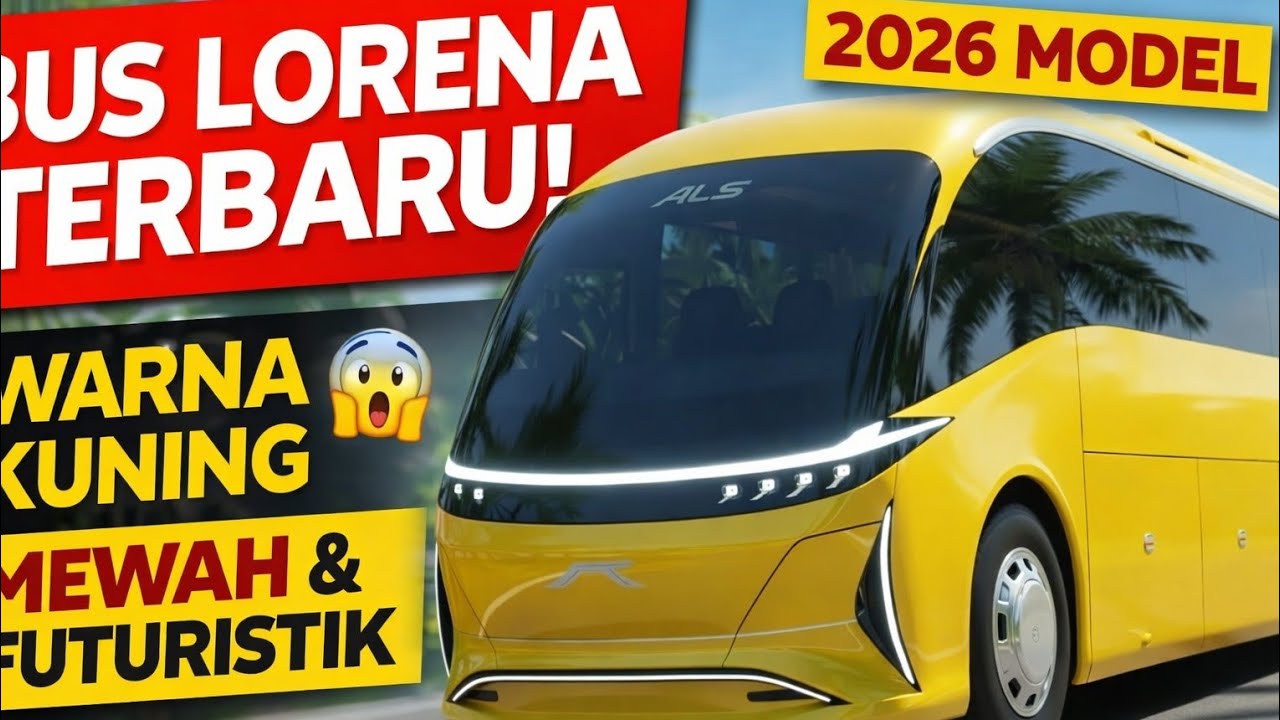 🚍 LORENA BUS TERBARU 2026 🔥 Warna Kuning Mewah | Interior Premium & Aksi Jalan Raya
