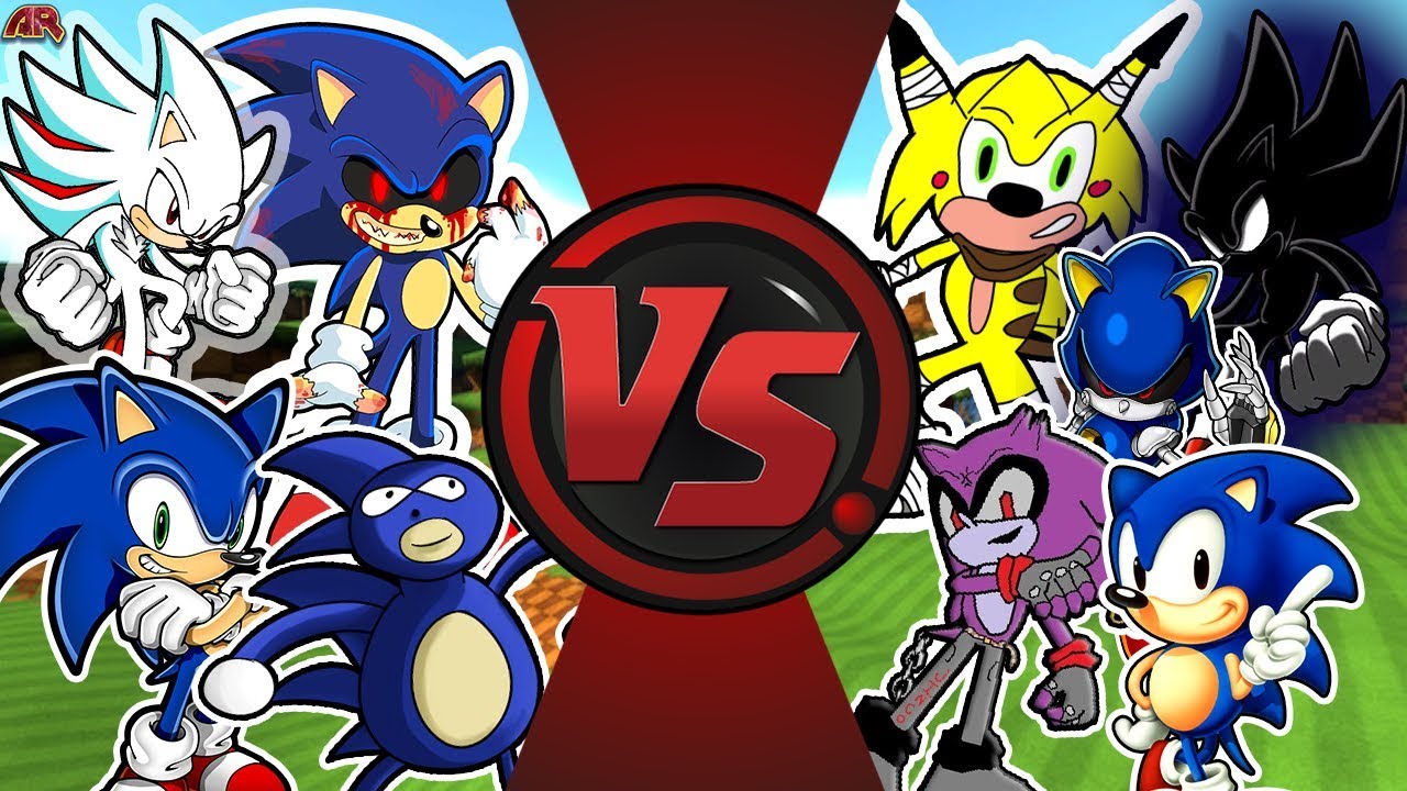 SONIC FREE FOR ALL! (Dark Sonic vs Sonic.EXE, Sanic, Sonic, Metal Sonic, & More!) AnimationRewind