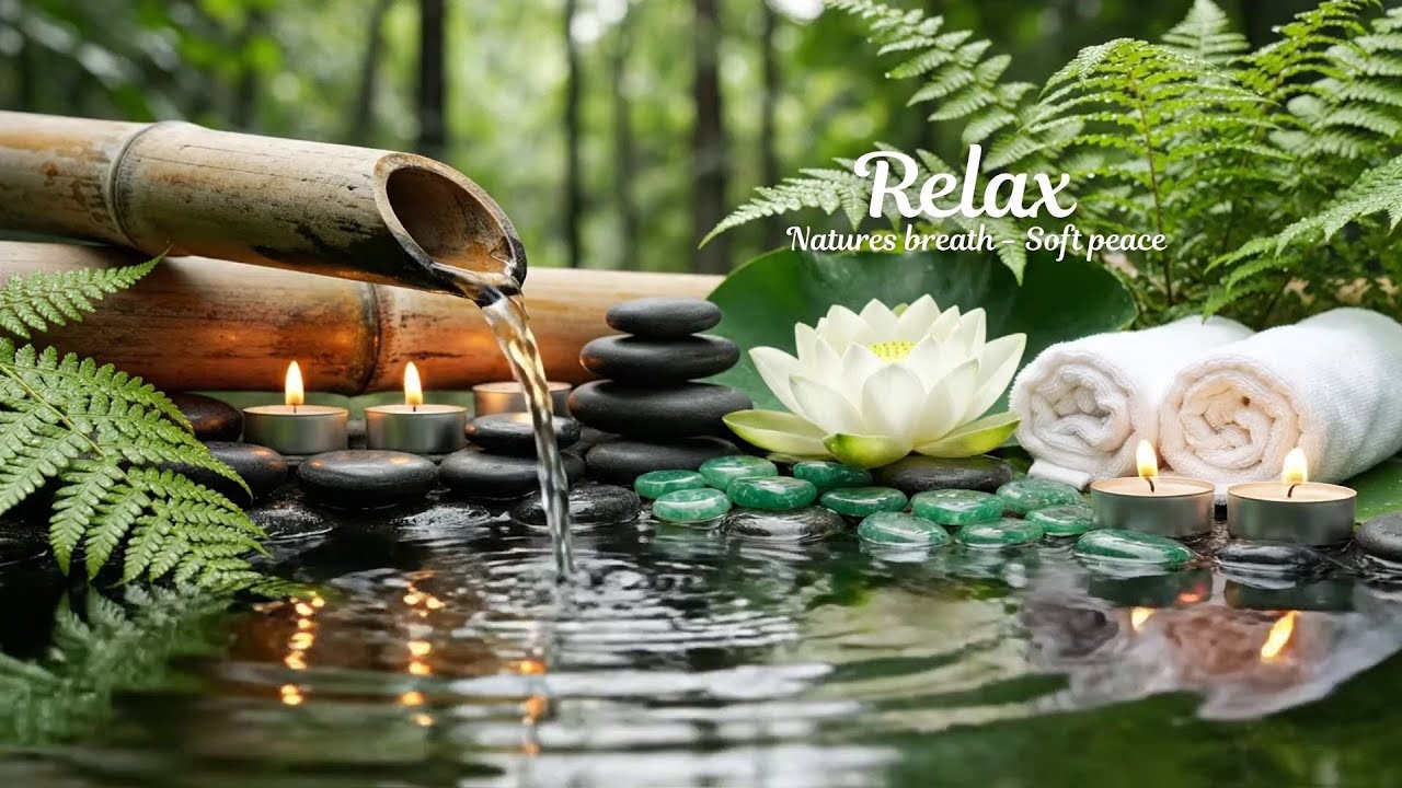 Relaxing Music with Gentle Water Flow 🌿 Deep Sleep Healing for Anxiety, Stress & Depression