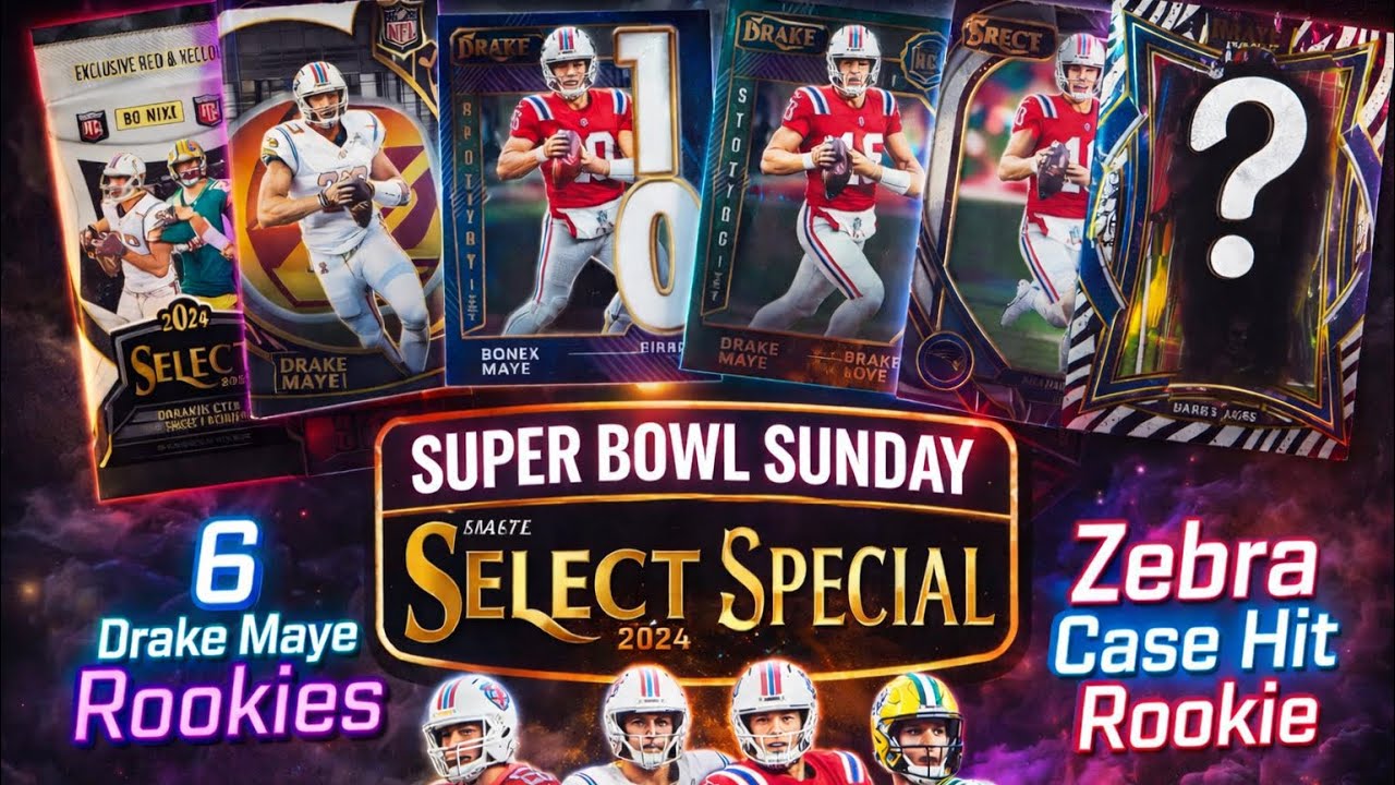 💥 WE PULLED 6 DRAKE MAYE ROOKIES & A ZEBRA CASE HIT 😱 2024 SELECT FAT PACKS ON SUPER BOWL SUNDAY 💥