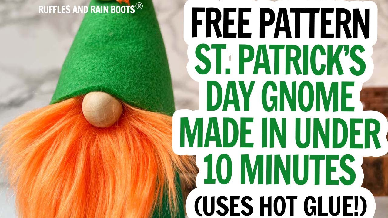 Free Gnome Pattern / St Patrick's Day Gnome / Cup Gnome / Gnome Treat Jar / Free Gnome Hat Pattern