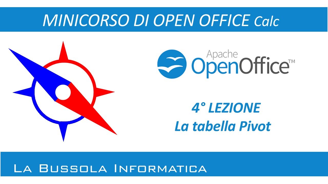 Lezione#4 - Corso Open Office Calc - La tabella pivot