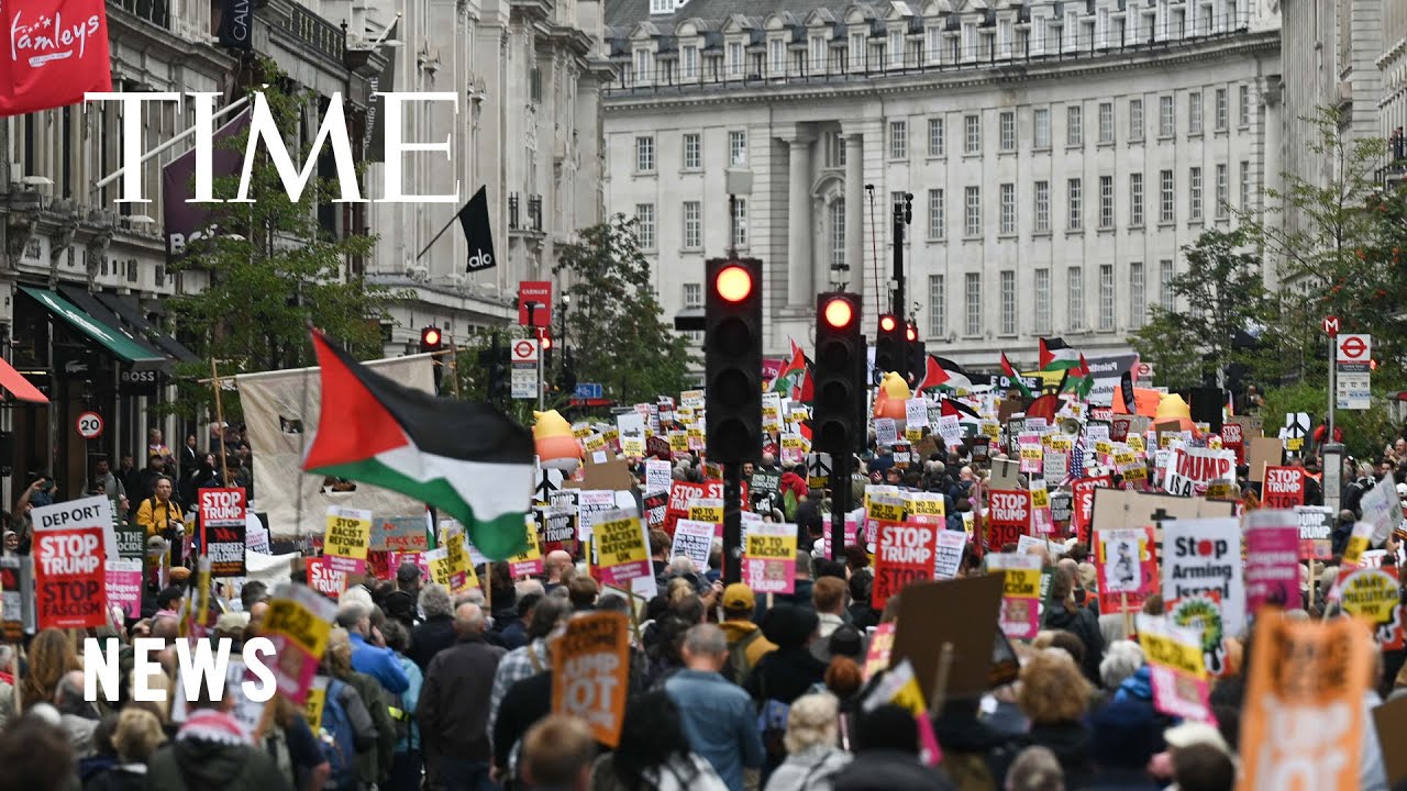 Anti-Trump Demonstration Unfolds in London as Protesters Rally Against President&rsquo;s U.K. State Visit