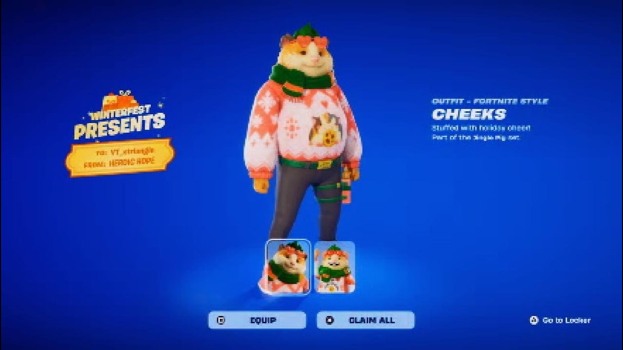 Fortnite C7S1 Winterfest Final Present (Cheeks)