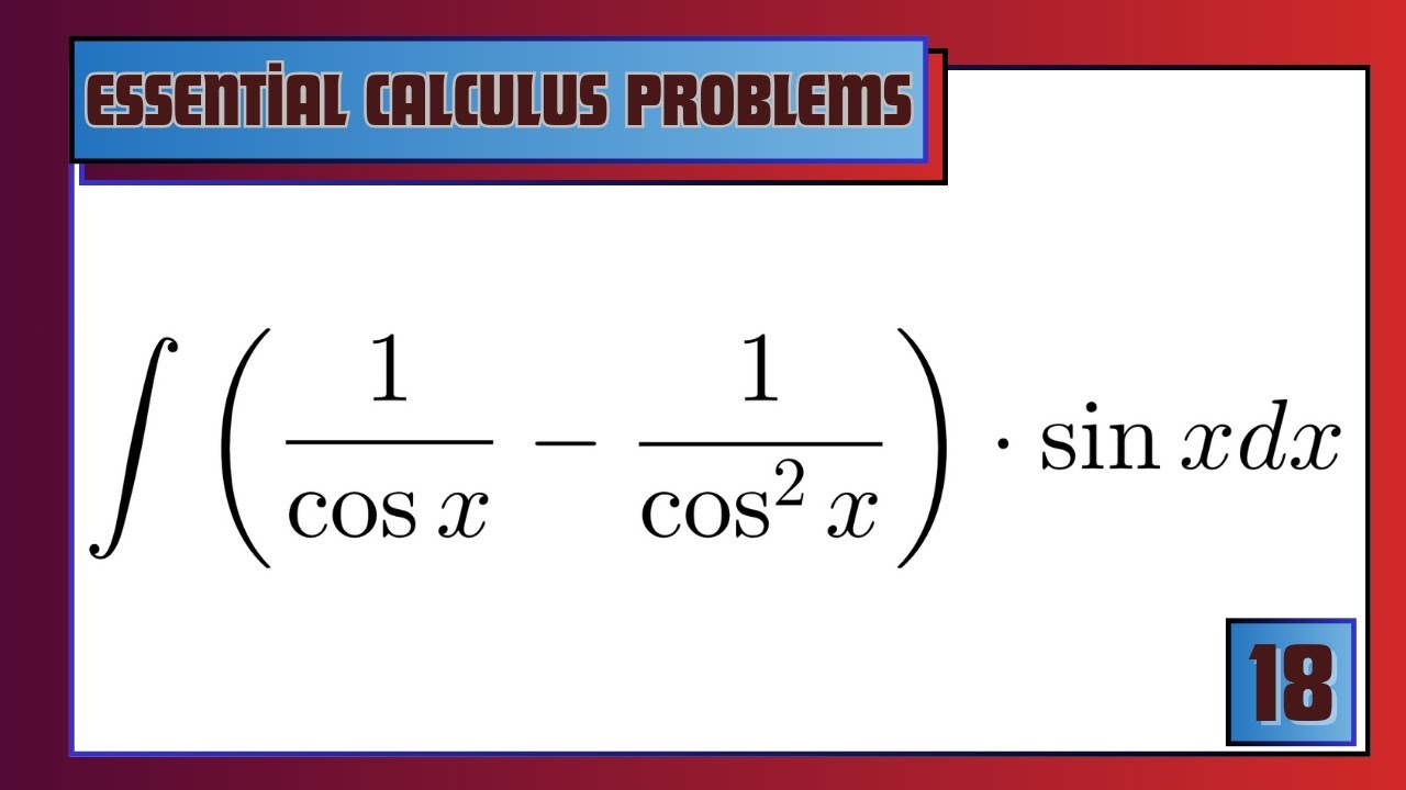 🎯 Most Students Get This Wrong! (1/cos x − 1/cos²x)·sin x