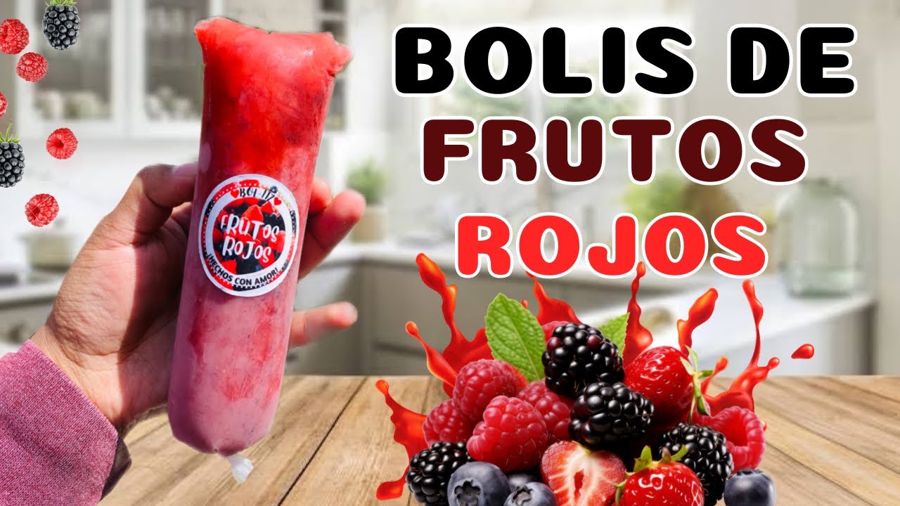 BOLIS sabor FRUTOS ROJOS receta para tu NEGOCIO con|FRUTA NATURAL Cremosos y Deliciosos