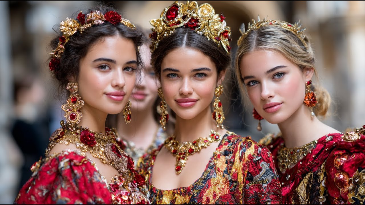 Dolce & Gabbana Alta Moda | Рубиново-красный и золотой – королевский итальянский гламур