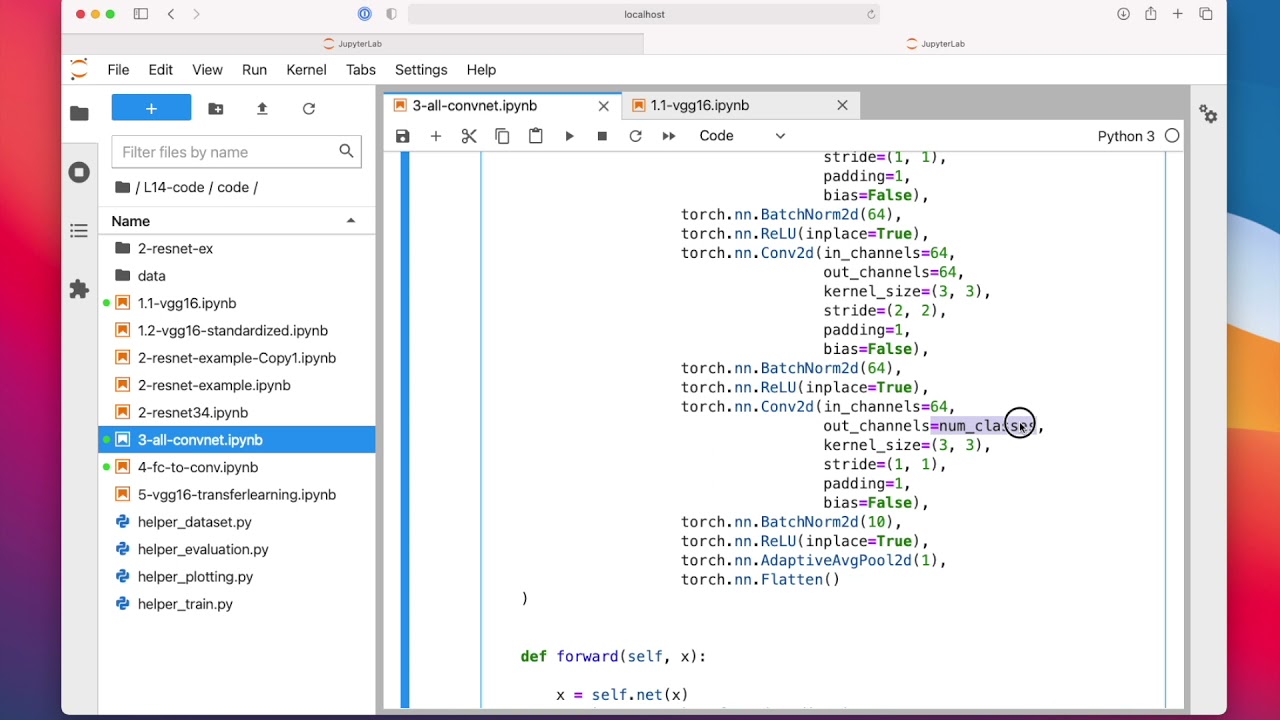 L14.4.2 All-Convolutional Network in PyTorch -- Code Example