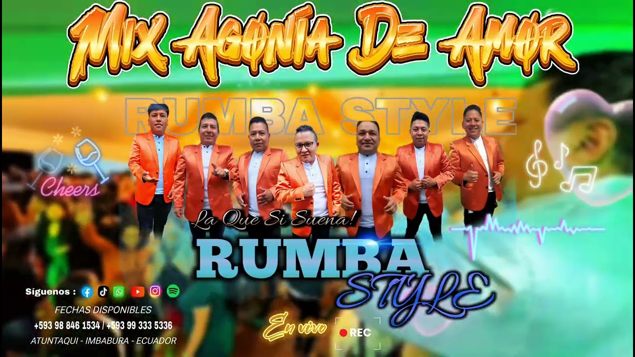 Mix Agon&iacute;a De Amor - En Vivo 2025 - Rumba Style Orquesta