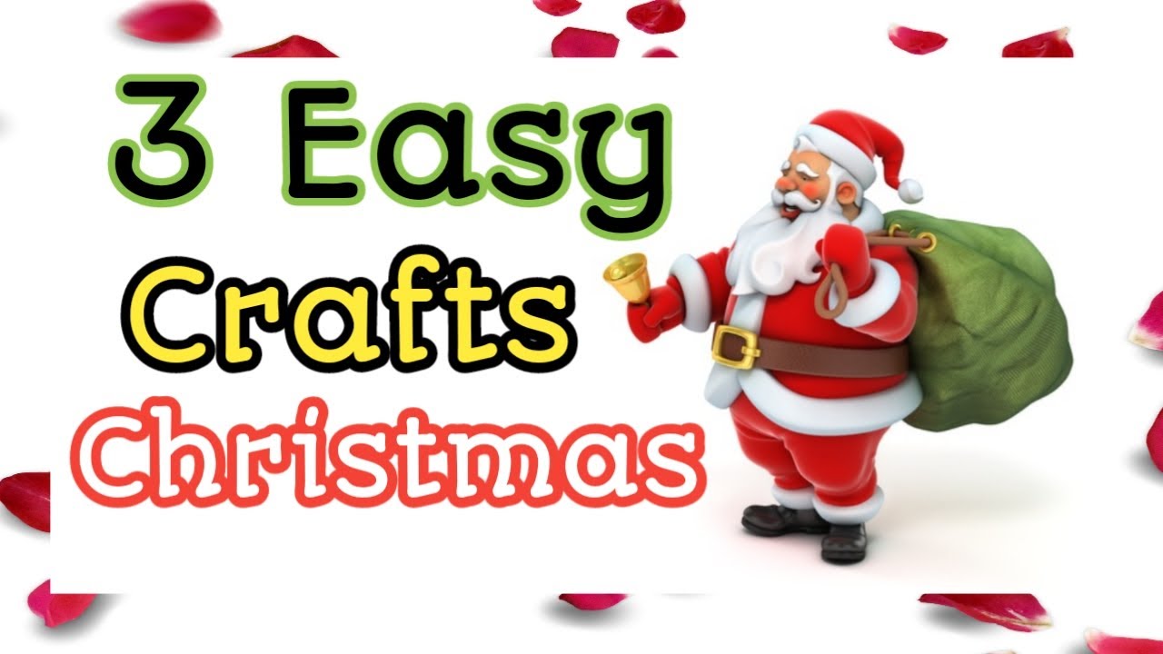 3 Easy Crafts Christmas | Christmas Decoration | 25th December Craft | How to Make Christmas Card
