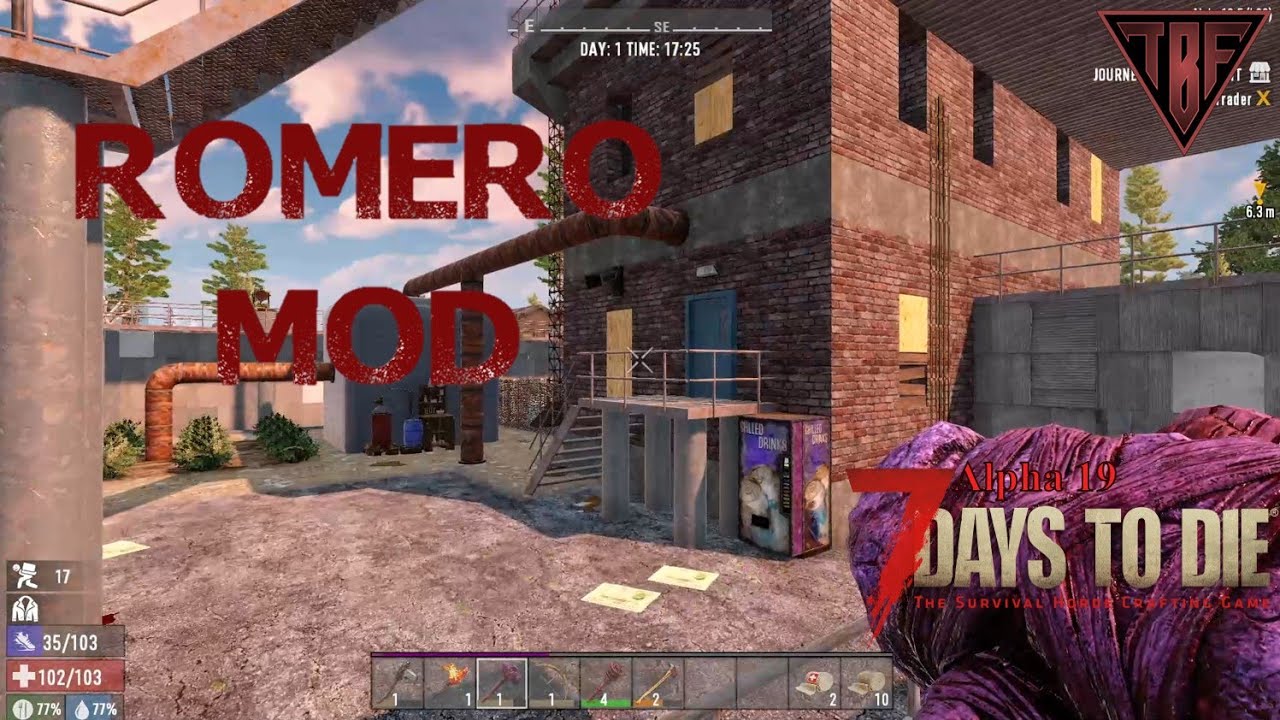 7 Days to Die - Romero Mod - E01 Living at the Trader?
