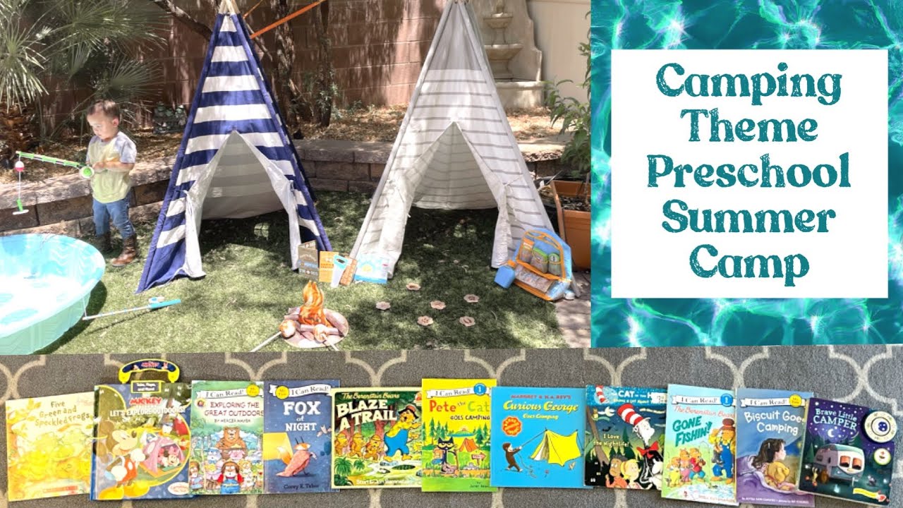 Preschool Summer Camp at Home- Camping Out Theme- Camping Theme Book Collection